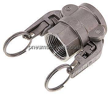 Sicherheits-Kamlock-Kupplung (D) Rp 1"(IG), Edelstahl (1.4408)