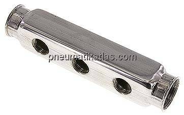 Verteilerleiste 2x G 1", Abgänge doppelseitig 6x G 1/2"