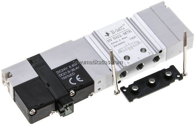 Magnetventil für S1V, 5/3-Wege (Mittelstellung entlüftet)