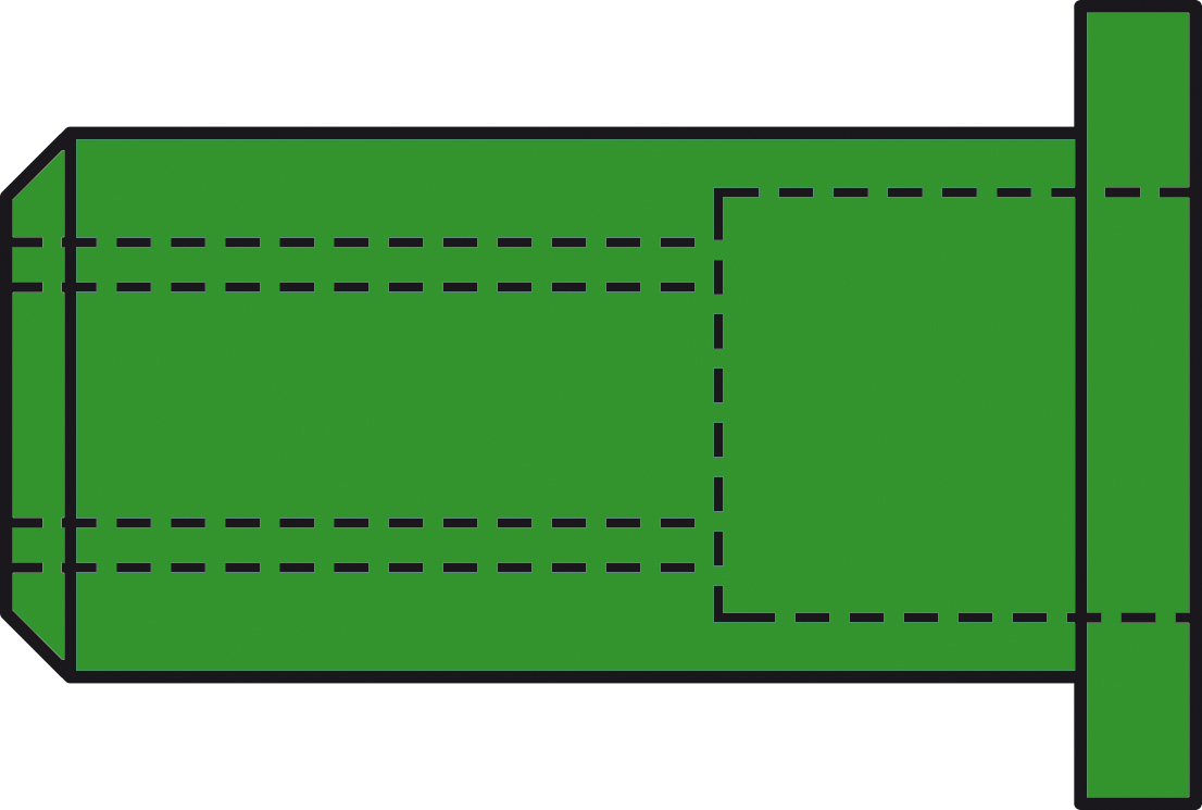 Blindnietmuttern A4-Edelstahl M 6 x 9 x 18