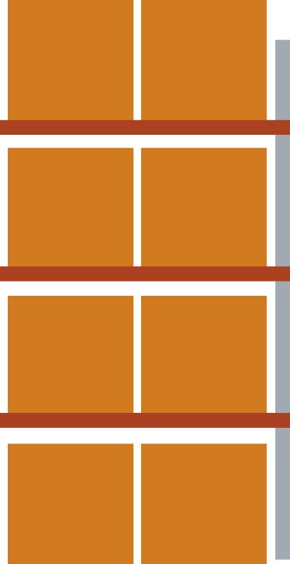 Palettenregal MULTIPAL B1825xT1100xH5500 mm Anbaufeld 8 Plätze Fachlast 2170 kg