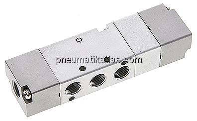 5/3-Wege Pneumatikventil, G 1/8", Mittelstellung entlüftet