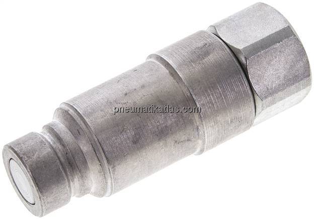 Flat-Face-Stecker mit Druckeleminator, G 1/2", Größe 3