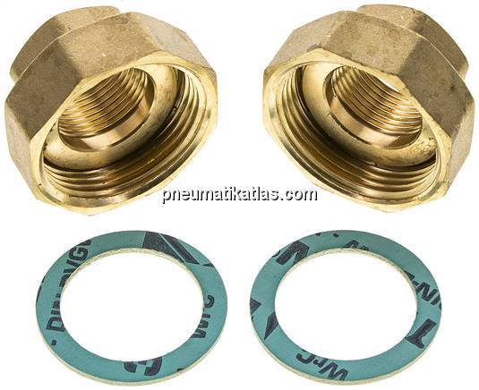 Pumpenverschraubungsset G 1-1/4"/Rp 3/4", Messing