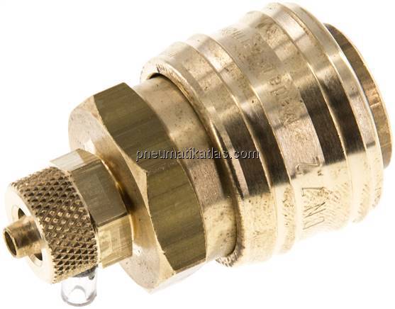 Kupplungsdose (NW7,2) 6x4mm Schlauch, Messing