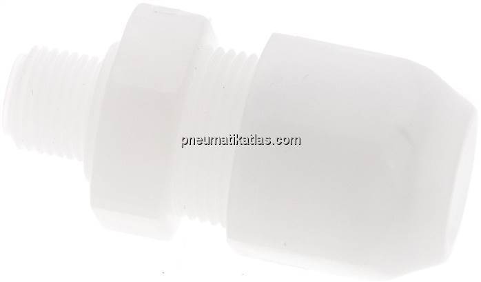Gerade Verschraubung G 1/8"-10x8mm, PVDF (FDA)