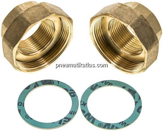 Pumpenverschraubungsset G 2"/Rp 1-1/4", Messing