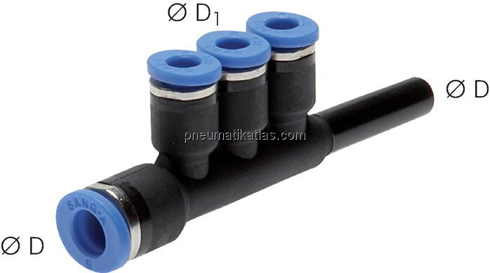 Exemplarische Darstellung: T-Mehrfachverteiler mit