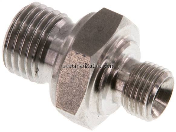 Hydraulik-Doppelnippel G 1/4"-G 1/8", 1.4571