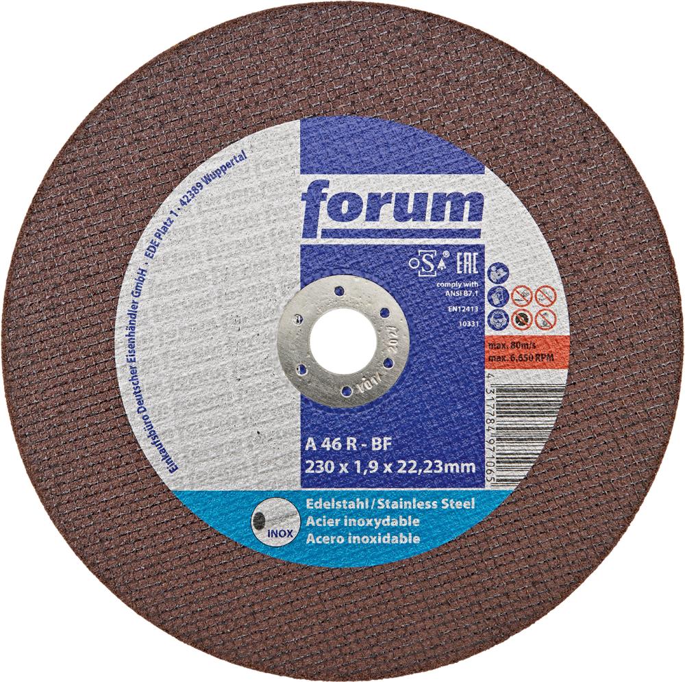 Trennscheibe INOX 230 x 1,9 mm, T41 gerade FORUM