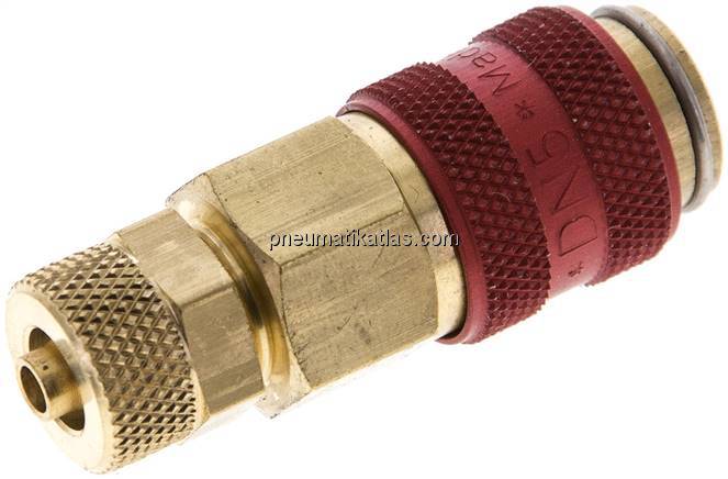 Kupplungsdose (NW5) 6x4mm Schlauch, Messing