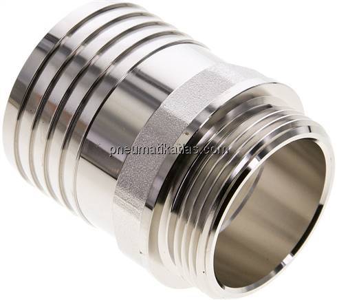 Gewindetülle G 1-1/2"-50 (2")mm, Messing vernickelt