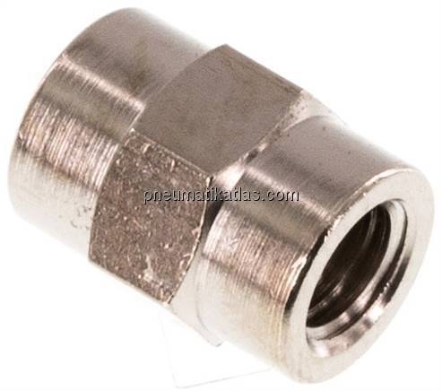 Muffe M 5-M 5, Messing vernickelt