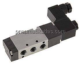5/2-Wege Magnetventil, G 1/8", Federrückstellung, 24 V DC