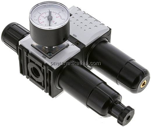 FUTURA Wartungseinheit, 2-tlg., G 1/4", 0,2 - 4 bar, Baur.0