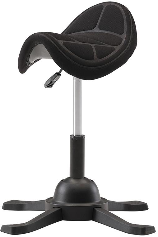 Satteldrehhocker selbstbalacierend Sitzhöhe 480 - 660 mm mit Gleiter