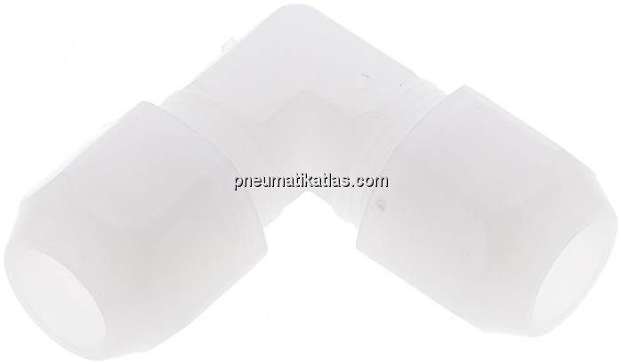 Winkel-Schlauchverbinder 14x12mm, PVDF (FDA)