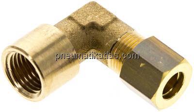 Winkel-Aufschraub-Klemmringverschr. G 1/4"-8 (M12x1)mm, Messing