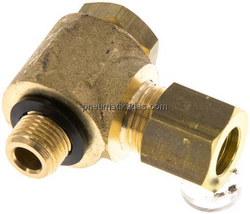 Winkel-Klemmringverschraubung G 1/8"-8 (M12x1)mm, Messing