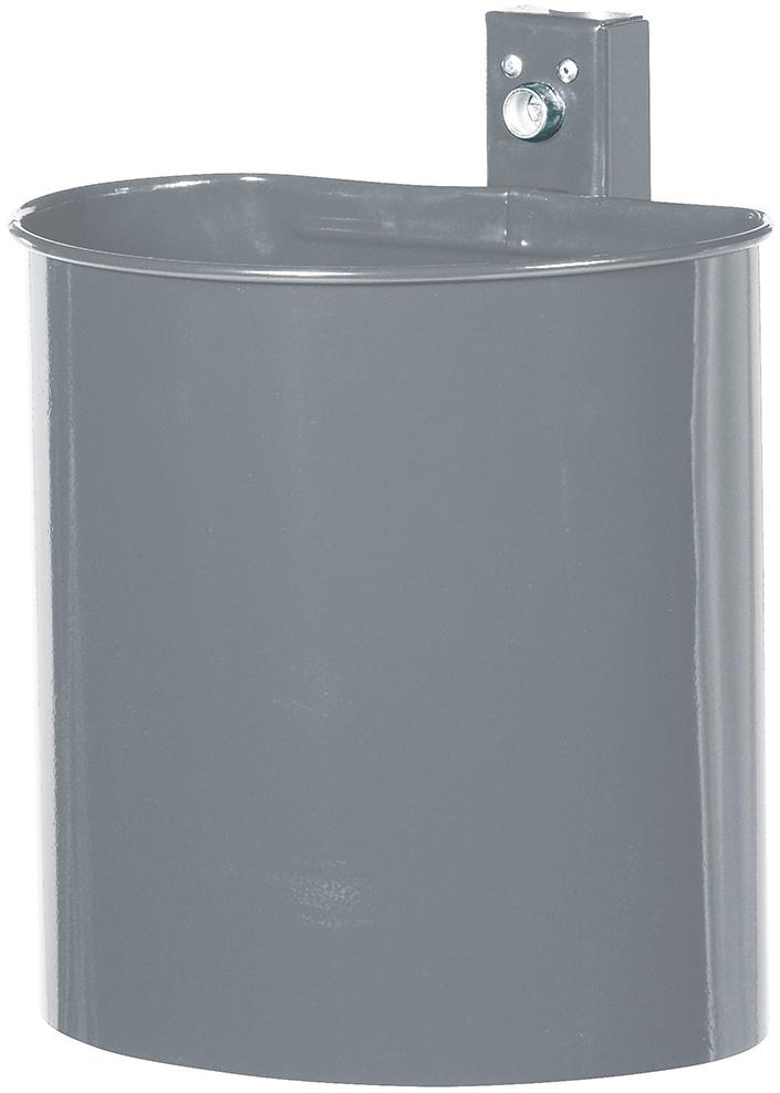 Abfallbehälter 20L inkl. Wandbef. grau.