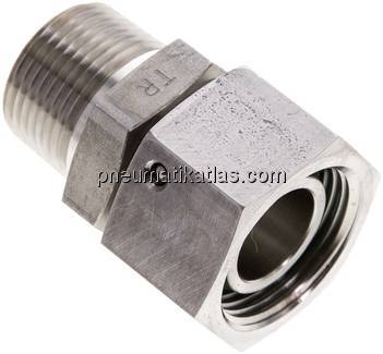 Einstellb. Schneidringverschr. 22 L-NPT 3/4", 1.4571