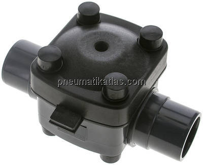 PVC-Membranventil (NO) PVC / EPDM, 50mm Klebestutzen