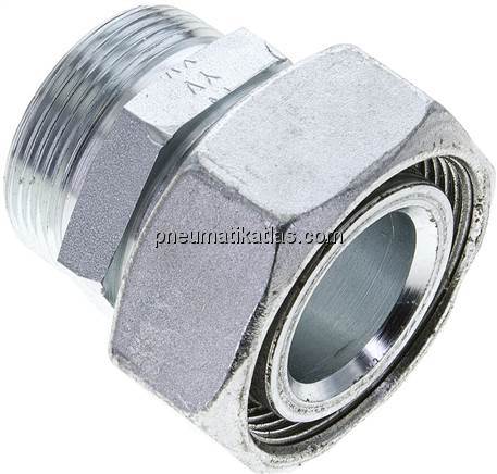 Reduziereinsatz 42 L-35 L (M45x2), ohne Mutter & Schneidring, Stahl verzinkt