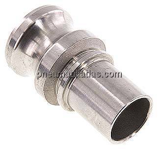 DIN/EN-Kamlock-Stecker (E/EC) 32 (1-1/4")mm Schlauch, Edelstahl (1.4408)