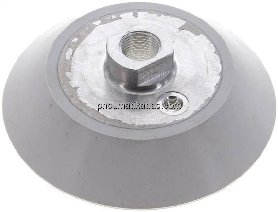 Flachsauger, Ø 146x9mm, G 1/2", Silikon (60A), grau