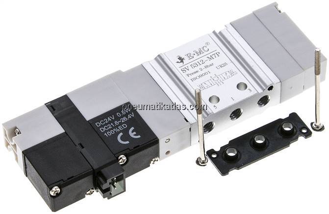 Magnetventil für S1V, 5/3-Wege (Mittelstellung belüftet)