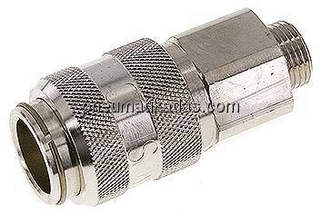 Kupplungsdose (NW15) G 1/2"(AG), Messing vernickelt