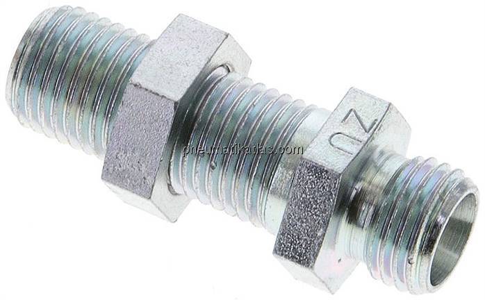 Schott-Schneidringverschraubung 8 L (M14x1,5), ohne Mutter & Schneidring, Stahl 