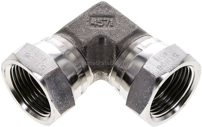 90°-Winkelverschraubung,60°Konus G 1" (IG), V4A