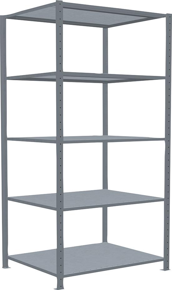 Steckregal B1000xT800xH2000 mm Grundfeld 5 Böden vzk Fachlast 330kg