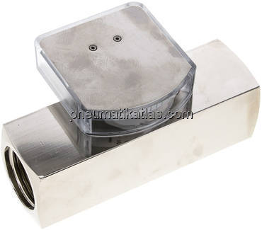 Durchflussmesser G 1" (IG), 3 - 10 l/min, Messing vernickelt