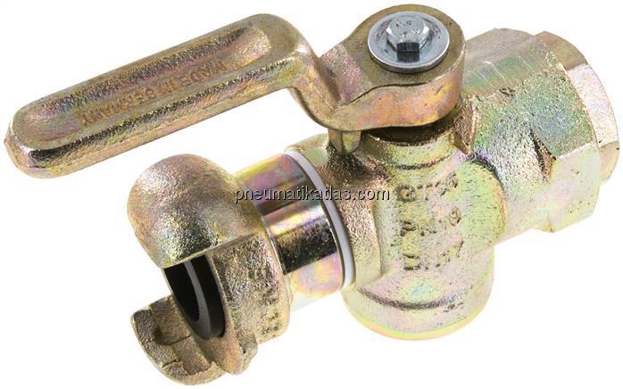 Einfach-Kükenhahn mit Kompressorenkupplung, G 1/2"(IG)