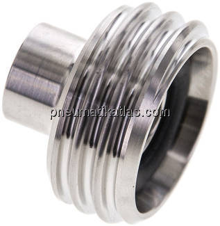 Gewindestutzen (Milchgewinde) Rd 28 x 1/8"-13,0mm, 1.4404