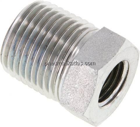 Reduziernippel NPT 1/2"(AG)-NPT 1/4"(IG), Stahl verzinkt