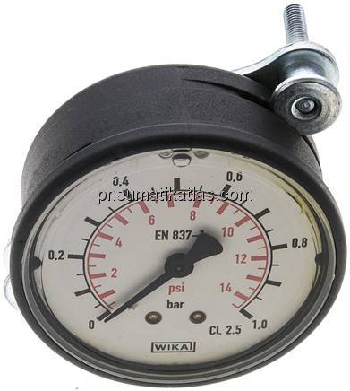 Glycerin-Einbaumanometer, KU-Frontring, 63mm, 0 - 1 bar