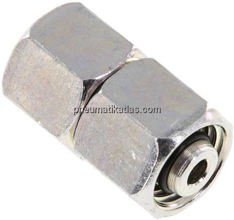 Gerader Verbinder 8 L-8 L, Stahl verzinkt