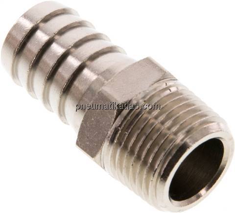 Gewindetülle R 3/8"-13 (1/2")mm, Messing vernickelt