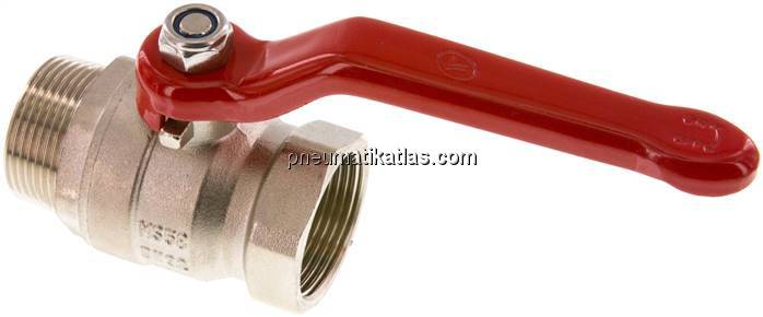 Messing-Kugelhahn, Eco-Line, R 1-1/4" / Rp 1-1/4", 0 - 25bar