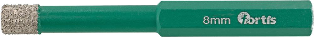 Diamantbohrer 8 x 65 mm, sechskant mit Kühlwachs FORTIS