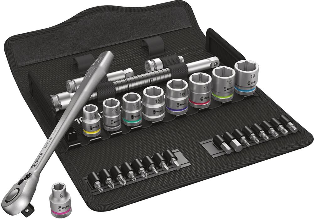 Steckschlüssel-Garnitur 3/8" ZYKLOP switch 29-teilig Wera