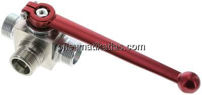 Hochdruck-3-Wege Kugelhahn, L-Bohrung, 20 S (M30x2), 0 - 400bar