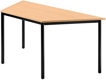 Trapeztisch 1600x693x720 Buche/schwarz DR