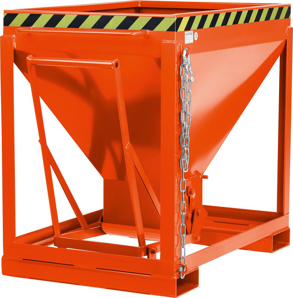 Silowagen Typ RSL-600 780x1200x1030 mm Volumen 0,6 m³Korn 3mm RAL 2004 reinorange