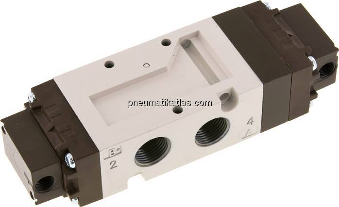 5/3-Wege Pneumatikventil, G 3/8", Mittelstellung belüftet