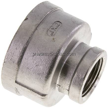 Rundmuffe NPT 2"-NPT 1", 1.4408