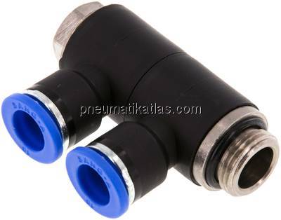 Steck-Mehrfachverteiler, 2-fach G 3/8"-10mm, IQS-Standard